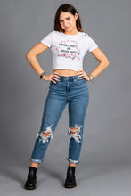 Load image into Gallery viewer, Women's Rights Are Human Rights Fitted Crop Tee - Republica Humana
