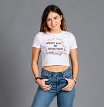 Load image into Gallery viewer, Women's Rights Are Human Rights Fitted Crop Tee - Republica Humana