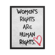 Load image into Gallery viewer, Women's Rights Are Human Rights Framed Poster - Republica Humana
