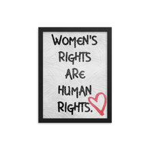 Load image into Gallery viewer, Women's Rights Are Human Rights Framed Poster - Republica Humana
