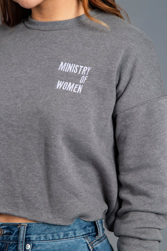 Ministry of Women Embroidered Crop Sweatshirt - Republica Humana